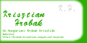 krisztian hrobak business card